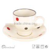 Cup Saucer Handpainting Top Sale With Dots thumbnail-2