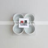 Set of 4 Mini Round Ceramic Tapas Dish thumbnail-1