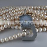 3-4mm AA white round freshwater pearl strand