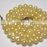 5.5-6mm Yellow Akoya Pearl Jewellery Necklace With 14K Gold Clasp thumbnail-1
