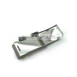 1-1/4" Flip Top Garment Cloth Metal Stamping Steel Military Buckle Nickel Plate With Tip thumbnail-2