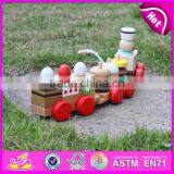 2015 Kids Toys Educational Pull Cart Wooden Block Toy,Wooden Colorful Block Pull Toy,Small Pull Line Block Toys for Sale W05B089 thumbnail-4