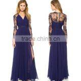Sexy Lace Chiffon Evening Party Cocktail Long Dress Prom Gown thumbnail-1