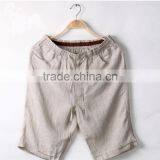 Summer Comfortable Casual Mens Beach Shorts Plain Linen Shorts thumbnail-5