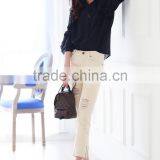 SZXX Wholesale Womens Lady Elegant Black Lace Blouse Shirts thumbnail-2