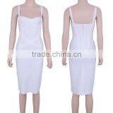 Yellow White Sky Blue 2015 New Fashion Knitted HL Knee Length Spaghetti Strap Package Hip Sexy Fashion Bodycon Dresses thumbnail-3