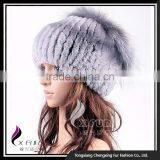 CX-C-121F OEM/ODM New Design Rex Rabbit Fur Headwear Furry Winter Hat thumbnail-6