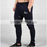 Mens Grey Tapered Gym Jogger Pants Polyester Cotton Fleece Black Fitness Sweatpants Navy Blue Fitted Joggers thumbnail-3