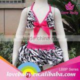 New Arrival Lovebaby Zebra Printed Swim Baby Bathers With Bowknot thumbnail-1