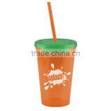 USA Made 16 oz Insulated Tumbler With Straw And Lid - Double-wall, BPA/BPS-free and Comes With Your Logo thumbnail-4