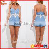 OEM Fashion Transparent Lace Detail Woman Clothes Sweet Heart Bodice Clothes thumbnail-1
