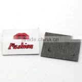Black/white PU Leather Sew on Patches With Red Metal Lips Plates Fashion Clothing Label for Jeans/jacket PLB-012 thumbnail-3