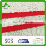 Wholesale Soft One Side Scallop Edge Elastic Red Color thumbnail-1