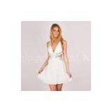 Sheath Column Deep-V Straps Mini Chiffon Beading Cocktail Dress thumbnail-1