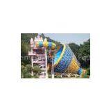 Tornado Water Slide , Fiberglass Aqua Water Park Equipment With Hand Spray - Up