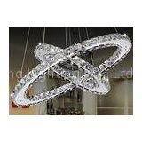 Funky Modern K9 Crystal LED Chandelier Lamp / Luxurious Pendant Lighting with Stainless steel