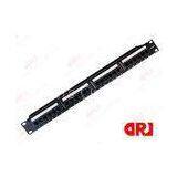 24 Ports UTP Black Rj45 Cat5e Patch Panel For 19\'\' Network Cabinet