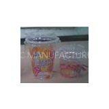 280ml Plastic Sundae Disposable Ice Cream Cups / Beautiful Printing Cup
