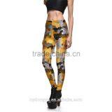 Yellow Camoflage Yoga Legging Pants Capris/morning xg Plus Size w Camo Jogging Training Athletic Legging/ Fancy Tight Pants