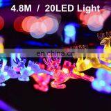 Solor Power Outdoor Indoor Garden Viewing Light 20LED Christmas Elk Light String for Wedding Courtyard Celebrate - Purple thumbnail-1