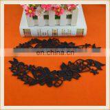 attractive elegant floral lace motifs black embroidery crochet polyester lace collars for dress