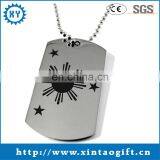 Stainless Steel Personalized Philippines Flag Dog Tag thumbnail-1