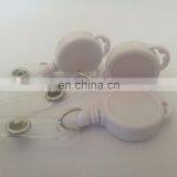 Small Size Retractable Yoyo ID Badge Reel in Solid White Color thumbnail-3