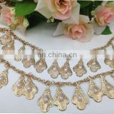 hot sell pearl metal chain trim on clothing bags garment accessories