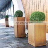 Ornamental Balcony Corten Steel Square Planter thumbnail-5