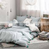 Real Wholesale Boho Style Comforter Cotton Bedding Set With Ball Fringe thumbnail-7