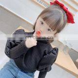 Girls' Plush Thick Flying Sleeve Bottoming Shirt 2020 Winter New Girl Baby Plush Bubble Sleeve Foreign Style Bottom Coat thumbnail-5