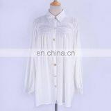 Белая хлопковая рубашка 2019 года для женщин. Сексуальная, с вырезом, с пиджакальным воротником и бисопскими рукавами. Летняя пляжная одежда. Верхняя одежда и блузка-туника для женщин thumbnail-5