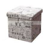 Vintage Printed Pattern Custom Foot Rest Square Bedroom Ottoman Pouf thumbnail-2