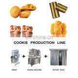 Stainless Steel Wire Cut Three Color Cookie Dropping Depositor Cookie Making Machine Production Line thumbnail-3