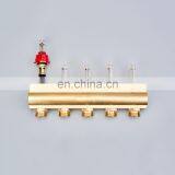 Home Heating System Copper Brass Intelligent Manifold With Flow Meter thumbnail-4