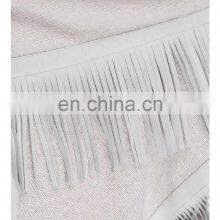 Wholesale Ladies 100% Cashmere Custom Fur Trimmed Poncho and Shawls thumbnail-4