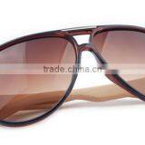 New Model Women Flat Top Wood Bamboo Temple AC Lens Sungalsses thumbnail-5