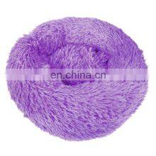 Factory Supply Easy to Move Round Luxurious Soft Pet Plush Dogs Bed