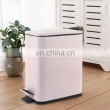 Trending Products 2021 New Arrivals Hotel Foot Pedal Soft Close Square Shape Dust Bin thumbnail-2