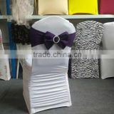 Spandex zebra print pattern for banquet chair cover