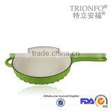 Lightening Green Enamel Flower Bottom Cast Iron Steak Plates Seasoning