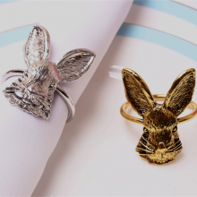Easter Rabbit Napkin Buckle Thanksgiving Jade Rabbit Napkin Ring Little Rabbit Napkin Ring thumbnail-1