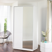 Wood Frame Bedroom Mirror Door Silding Door China Export Wardrobe thumbnail-1