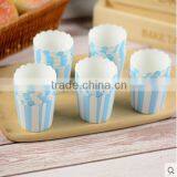 Latest White Yellow Stripe Mini Muffin Cake Cups thumbnail-2