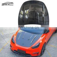 Model Y CMST Style Carbon Fiber Engine Bonnet Engine Vented Hood Engine Cover For Tesla MODEL Y thumbnail-2