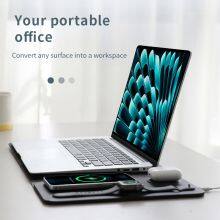 15W 3 IN 1Desktop Smart Watch Earbuds Charging Pad Phone Magnetic Wireless Charger Laptop Pad For Tablet Holder Bag thumbnail-4
