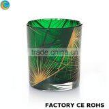 Christmas Glass Balls Square Candleholder Economic Candlesticks / Machine Production Votive Candles