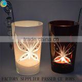 Candle Jars Glass Wine Color Flameless Glass Jar Candle