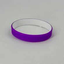 Factory Direct Sale in Stock Color Coated Pure Color Smooth Silicone Wristband Bright-coloured Adult Sport Silicone Bracelet thumbnail-4
