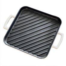OEM Wholesale Cheap Price Health Cooking at Home Metal Cast Iron Classic Grill Pan for Family Steak Cast Iron Griddle Pan